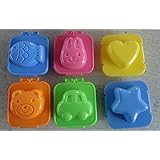 APT&reg; Egg plate 6pcs set Star Fish Car Heart Rabbit Bear Shape