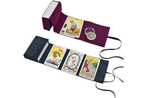 Knana 3Pcs Tarot Card Holder Velvet Tarot Bag Tarot Accessories - Purple&Dark Blue