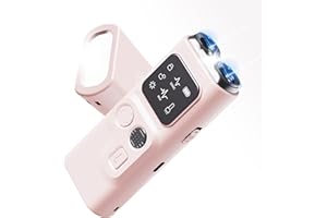 CIEDALY Dog Bark Deterrent Devices, Barks No More Clicker Dog Training Device, Anti Barking Device for Dogs Indoor Outside Handheld Ultrasonic 32Ft with Flashlight Dog Training Tool Rechargeable (pink)