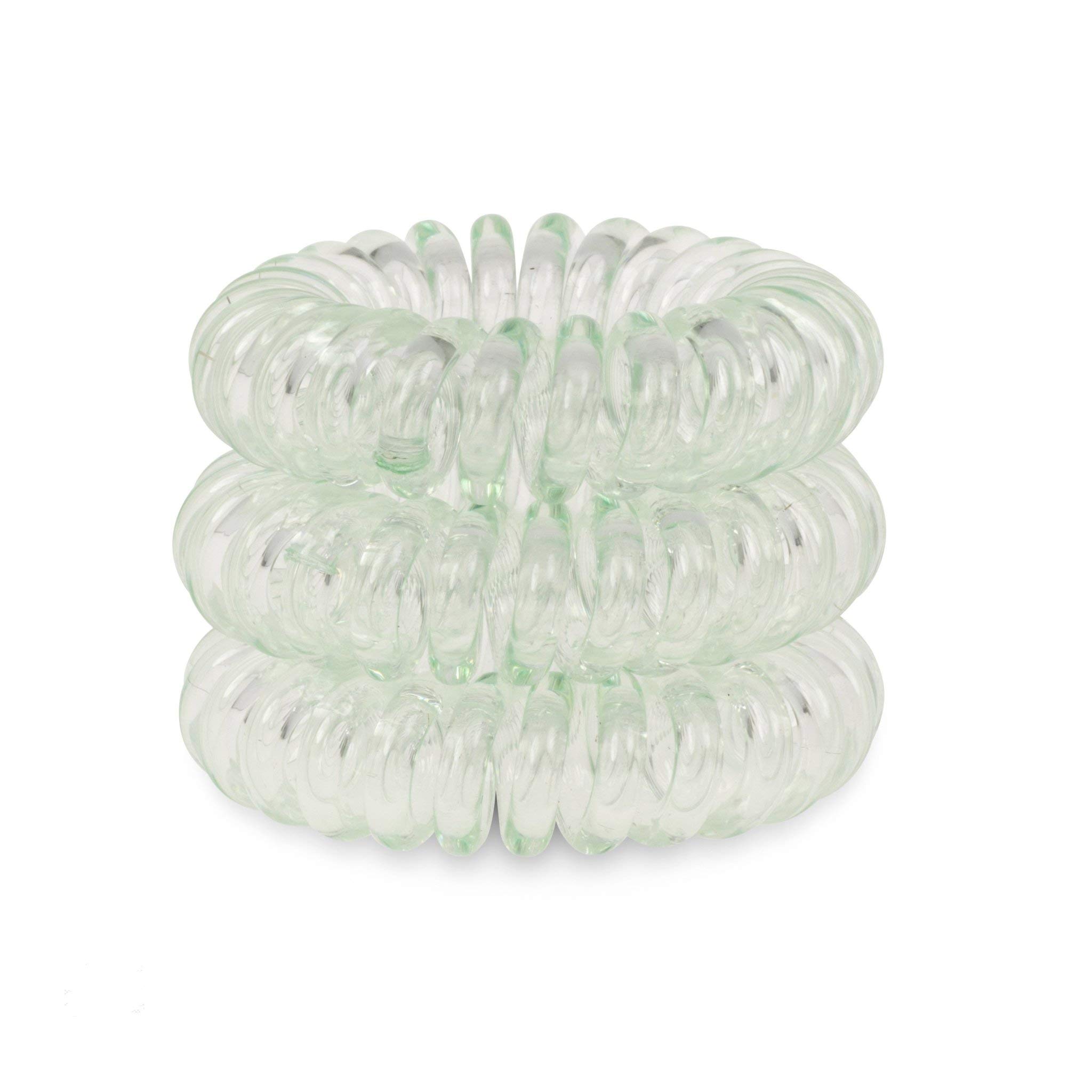 Pale Green SpiraBobble | Hair Bands for Women – 9Pcs Set Hair Bobbles | Durable Hair Tie | Spiral Ring for ponytails