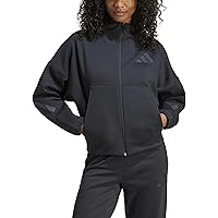 adidas Women's Z.N.E Full-Zip Hoodie, Wonder Silver, X-Small