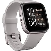Fitbit Versa 2 Health 
Fitness Smartwatch with Heart Rate, Music, Alexa Built-in, Sleep 
Swim Tracking, Stone/Mist Grey, On
