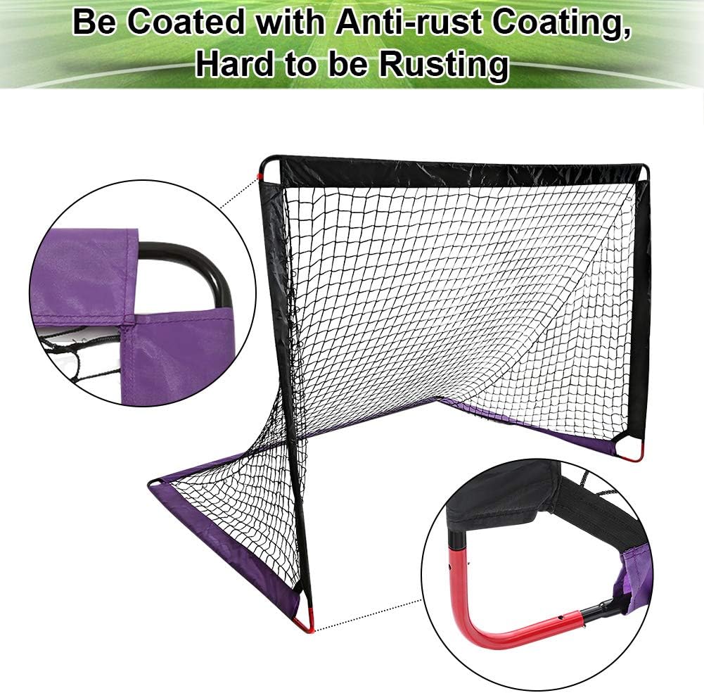 Openuye Soccer Goals, 5.2ftx3.9ft Training Soccer Goal for Kids Teens Adults Punting and Kicking Practice, with Easy Portable Fold-Up Goal and Net : Sports & Outdoors