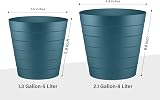Zuvo 8L Navy Plastic Paper Bin with Wave Design – Office/Desk Waste Basket view 2