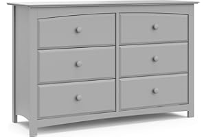 Storkcraft Kenton 6 Drawer Dresser (Pebble Gray) – Dresser For Kids Bedroom, Nursery Dresser Organizer, Universal Design For 