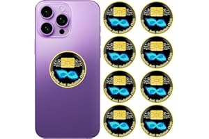 AFLUODN 8 Pieces Cell Phone Blocker Protection Neutralizers Stickers for Smart Phones Tablets Laptops Computer WiFi Priner TV Electronic Devices Black