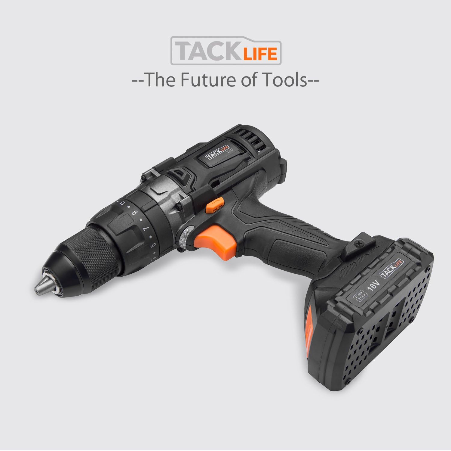 Super Saturday Cordless Drill TACKLIFE 18v Electric Drill With Hammer 2pcs 2 0A Li Ion Batteries