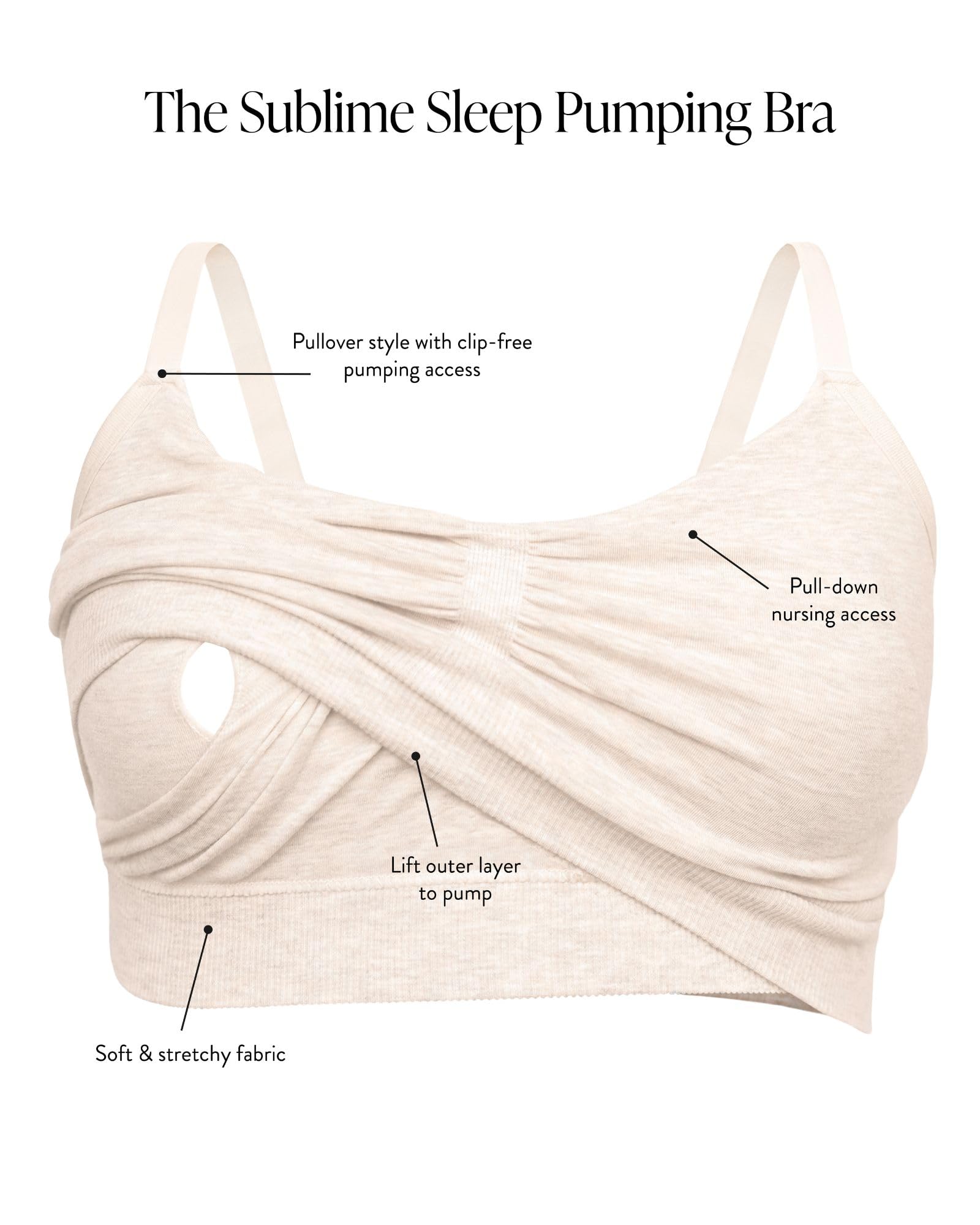 Kindred Bravely Sublime Wireless Comfort Sleep Pumping Bra | Seamless Hands-Free Pumping & Nursing Bra