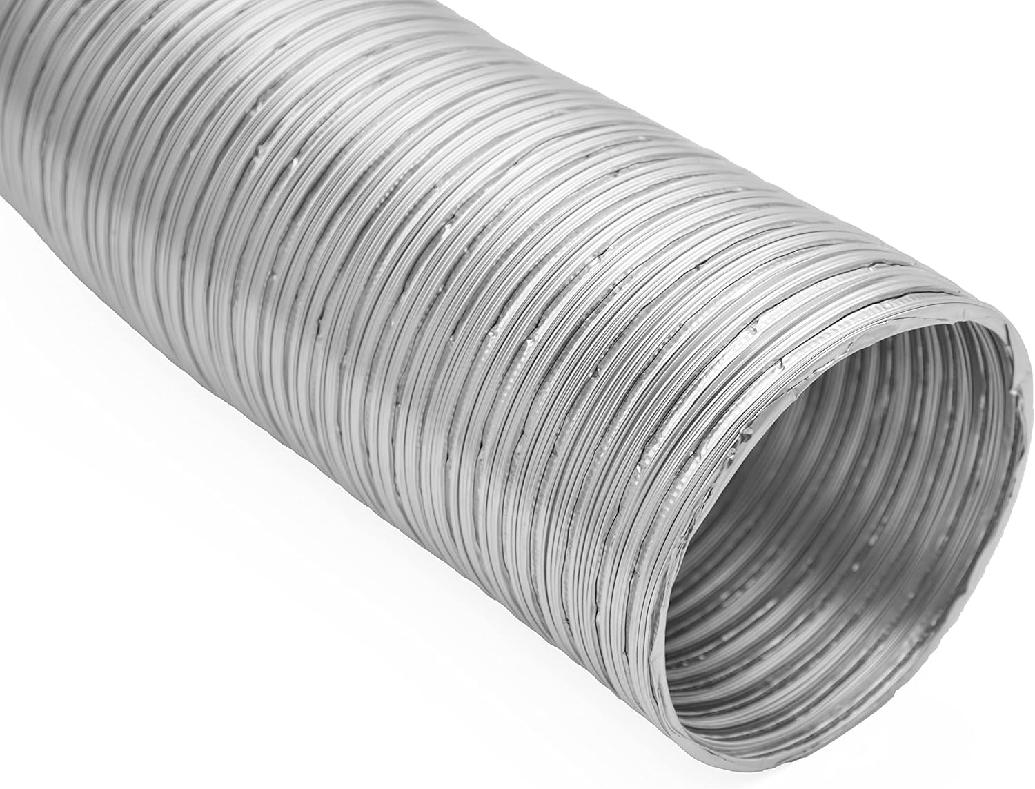 H&C VENT 80mm / 3.2 inch Ducting Pipe │ Flexible Aluminium Tube │ Aircon Duct Hose │ Ventilation Flex Exhaust Pipe │ Tumble Dryer, Gas Cooker, Extractor Fan, Air Conditioning Conditioner (Air con, AC) — image 1