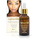 Lighten-Up Skin brightening Serum, 1 Fl oz / 30 ml, for Face, Armpits, Hands, Knees and Body, with Argan Oil and Shea Butter