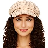 Newsboy Hats for Women Vintage Plaid Newsboy Cap Beret Paperboy Hat Fall Hats Spring Winter
