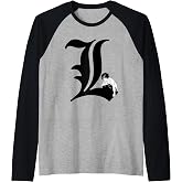 Death Note L Symbol Anime Raglan Baseball Tee
