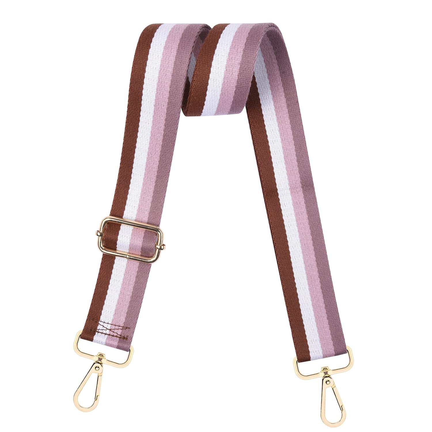 wisdompro Wide Purse Strap, Adjustable Replacement Handbag Straps Crossbody, Long Shoulder Bag Belt Strap with Gold Clips for Crossbody Handbag, Canvas Bag