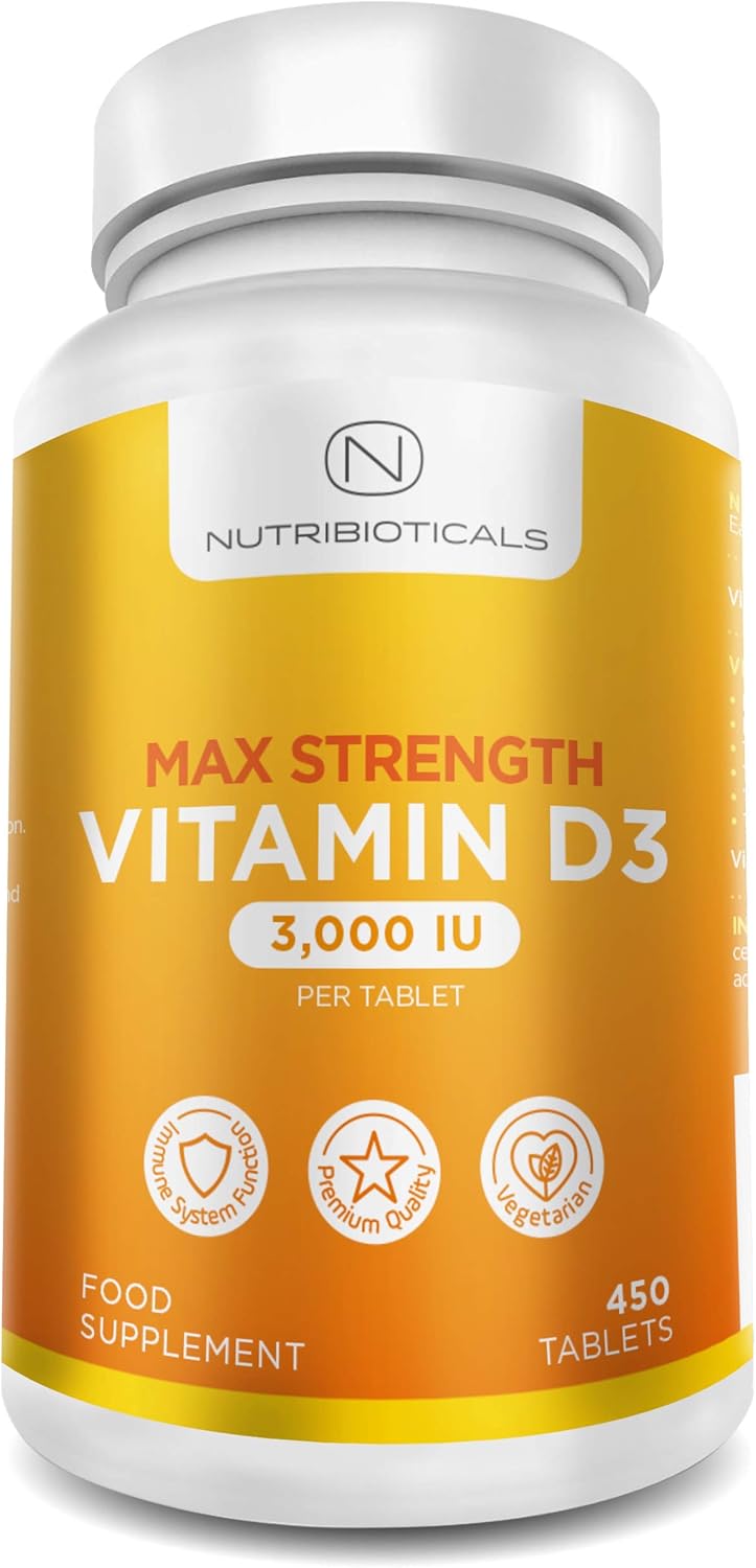 Vitamin D3 Max Strength 3000IU (75μg) per Tablet 15 Month Supply (450