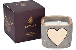 Lavault Scented Candles - Self-Custom Votive Candles - Long Burn Decorative Candles in Reusable Containers - Soy Wax Natural Candlelight for Aromatherapy Spa - Home Decoration - Grey