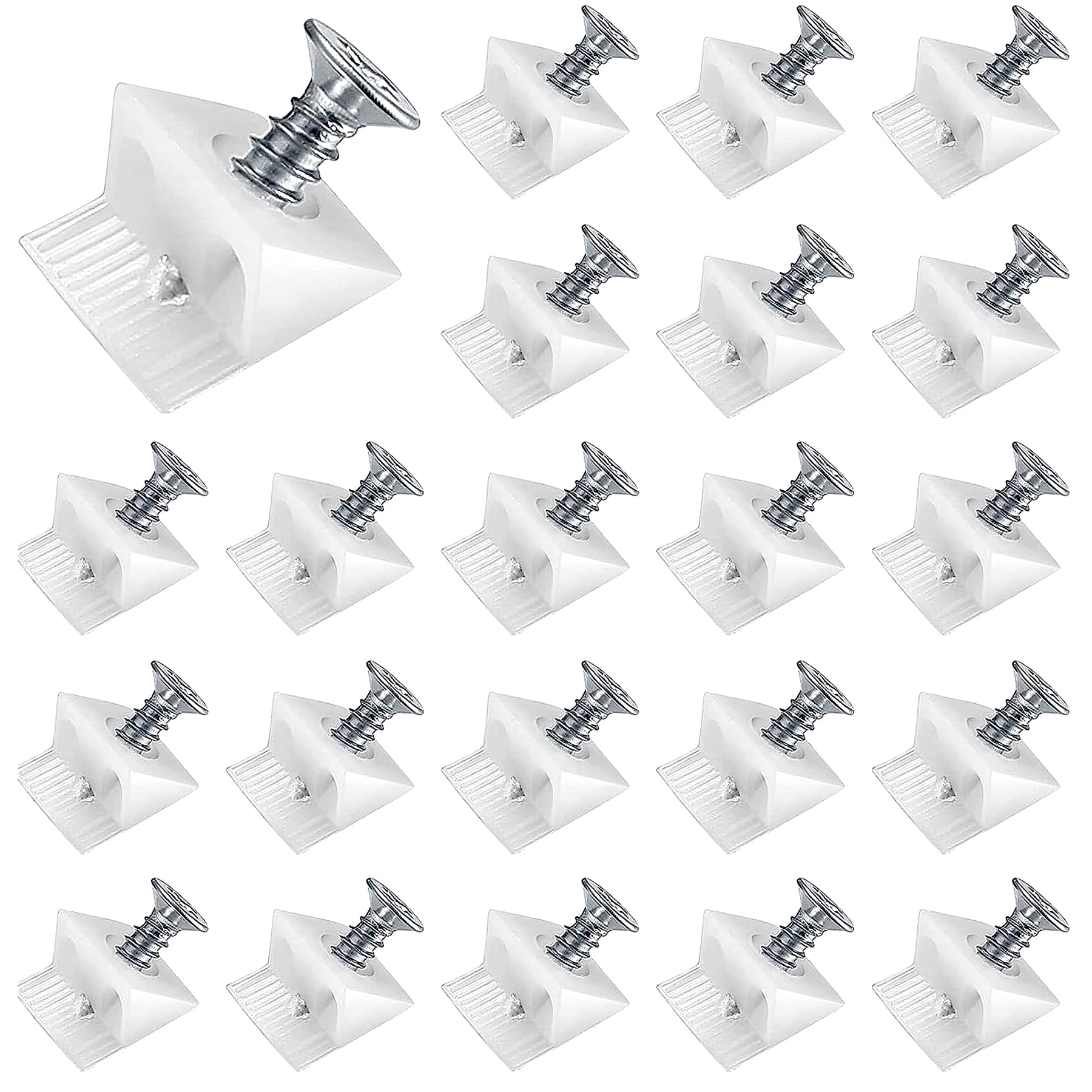 100PCS Drawer Bottom Supports Drawer Support Brackets Drawer Bottom Sagging Repair Fix Mend Wedges Reinforcement Furniture Chest Draw Bottom Supports for Sagging Drawers（with Screws）