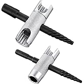 Grease Zerk Fitting Tool All in One Grease Fittings Removal Tool, Silver | Grease Zerk Fitting Tool Fit 1/4"-28 SAE, 1/8"-NPT, M10x1 M8x1 and Hex Size 3/8" 5/16" 7/16" for Install, Remove, Rethread