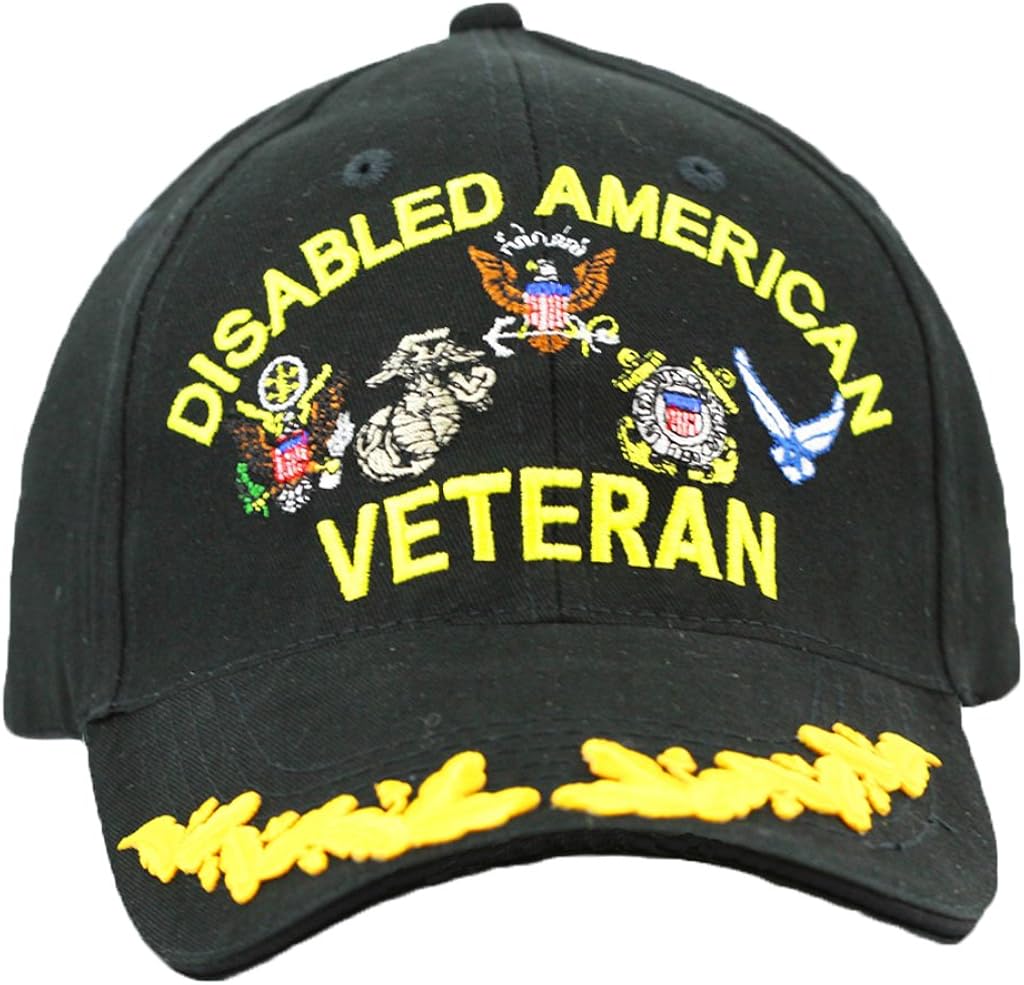United States Disabled Veteran Hat With Scrambled Eggs For