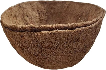 Amazon Com 2pcs Round Replacement Coco Liner For Hanging Basket 12 Inch Coconut Fiber Plant Basket Liner For Garden Planter Flower Pot 12 Inch Round Industrial Scientific