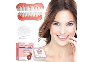 YEONMI Silicone Reline Denture Set, Temporary Veneers Kit for Women and Men, Tooth Replacement Kit, Nature and Comfortable Temporary Kit