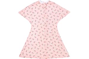 SleepingBaby Zipadee-Zip Transition Swaddle - Cozy Baby Swaddle Blanket with Zipper Convenience - Roomy Wearable Blanket for Easy Diaper Changes - Cherries, Small (4-8 Month)