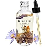 NP NATURES PHILOSOPHY Blue Lotus Multi-Use Oil for Face, Body and Hair - Organic Plant Fragrant Essential Oil for Dry Skin, Scalp and Nails - 2 Fl Oz