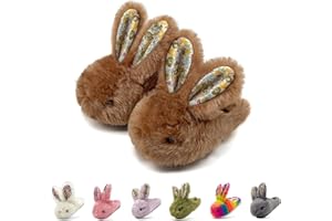 XINLANLIN Toddler Slippers Girls Boys Bunny Slippers, Cute Soft Plush Anti-Slip House Kids Girls Slippers Rabbit Warm Winter Slippers for Indoor Outdoor