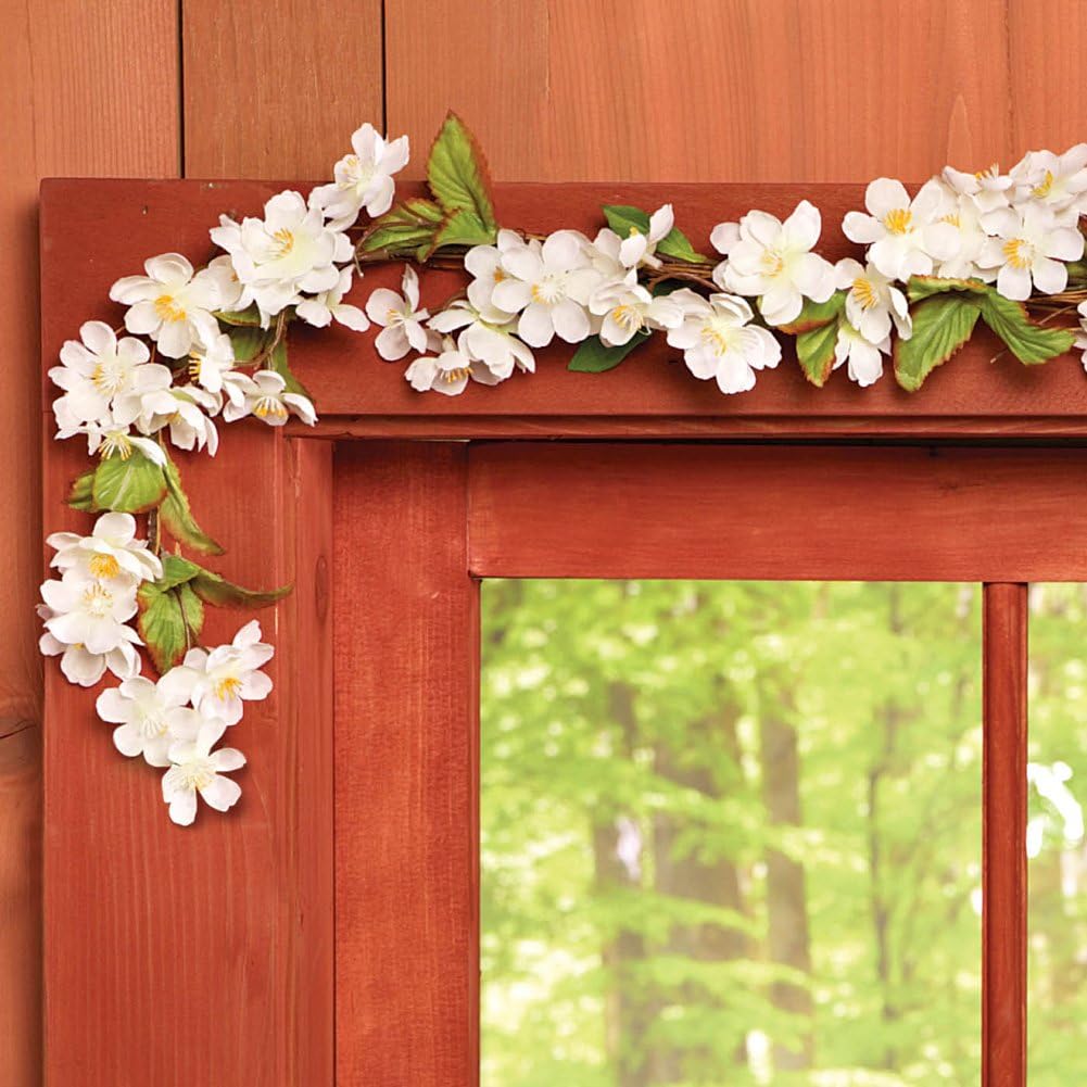 Amazon.com: Floral Cherry Blossom Garland Cream: Home & Kitchen