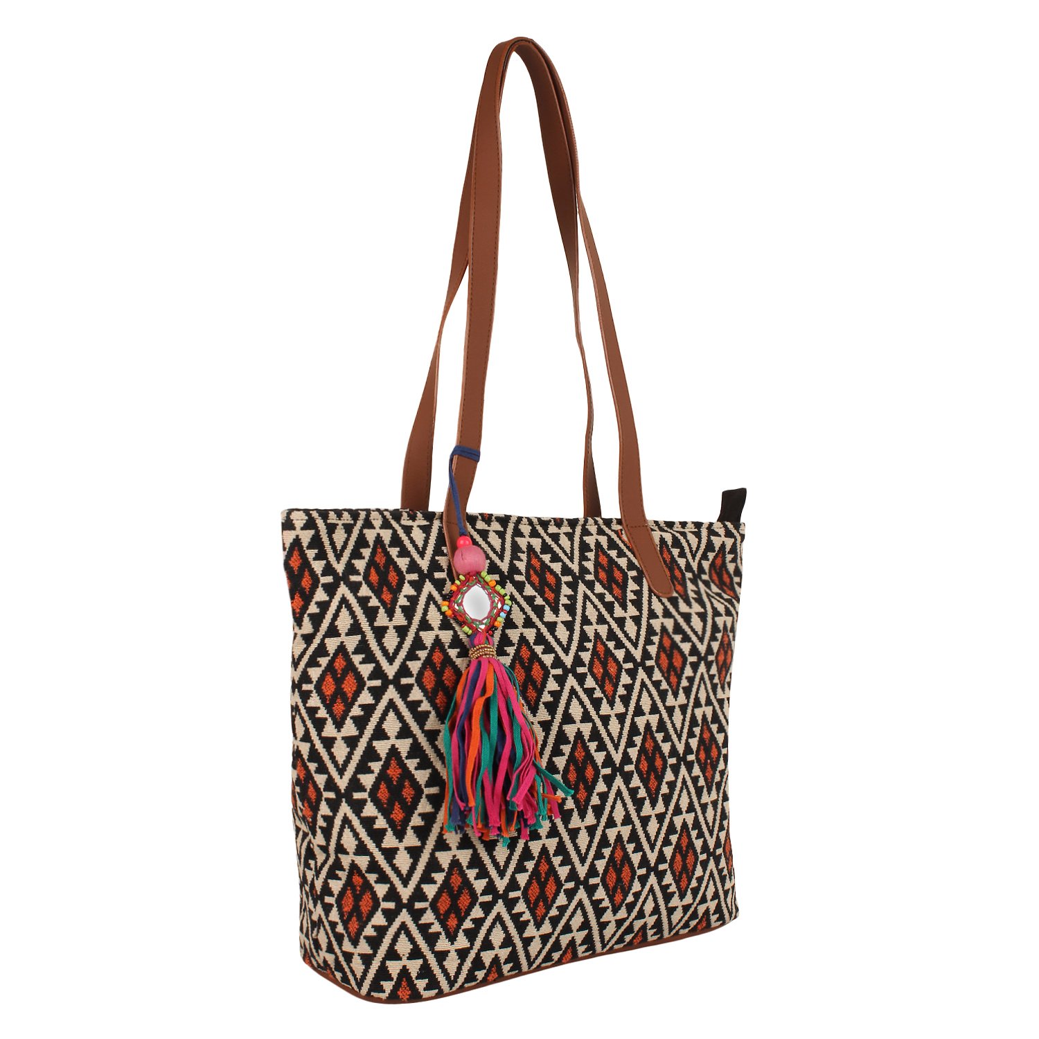 anekaant nava jacquard tote bag