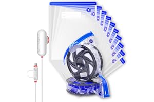 Vacbird 10 Pack 3D Filament Storage Bags with USB Pump, Vacuum Sealed Bags for 3D Printer Filament Storage, Spool Sealing for Keeping Dry and Clean