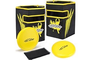 MIMIGLOO Foldable Outdoor Disc Toss Game - Frisbee Game for Backyard, Beach, Camping - Flying Discs Game for Easy Setup & Car