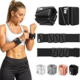 T98 Wrist &amp; Ankle Weights for Women Men, Wearable Wrist Weights Set of 2(1Lbs Each), Adjustable Arm Leg Bracelet Weights for Strength Training, Aerobics, Barre, Suit for Home Outdoor Workout