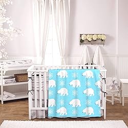 Duduho Cute Polar Bears with Snowflakes Baby