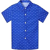 SEAOYOZO Boy's Hawaiian Shirt Short Sleeve Casual Button Down Beach Aloha Shirt Kids Summer Luau Hawaii Shirts 5–14 Years