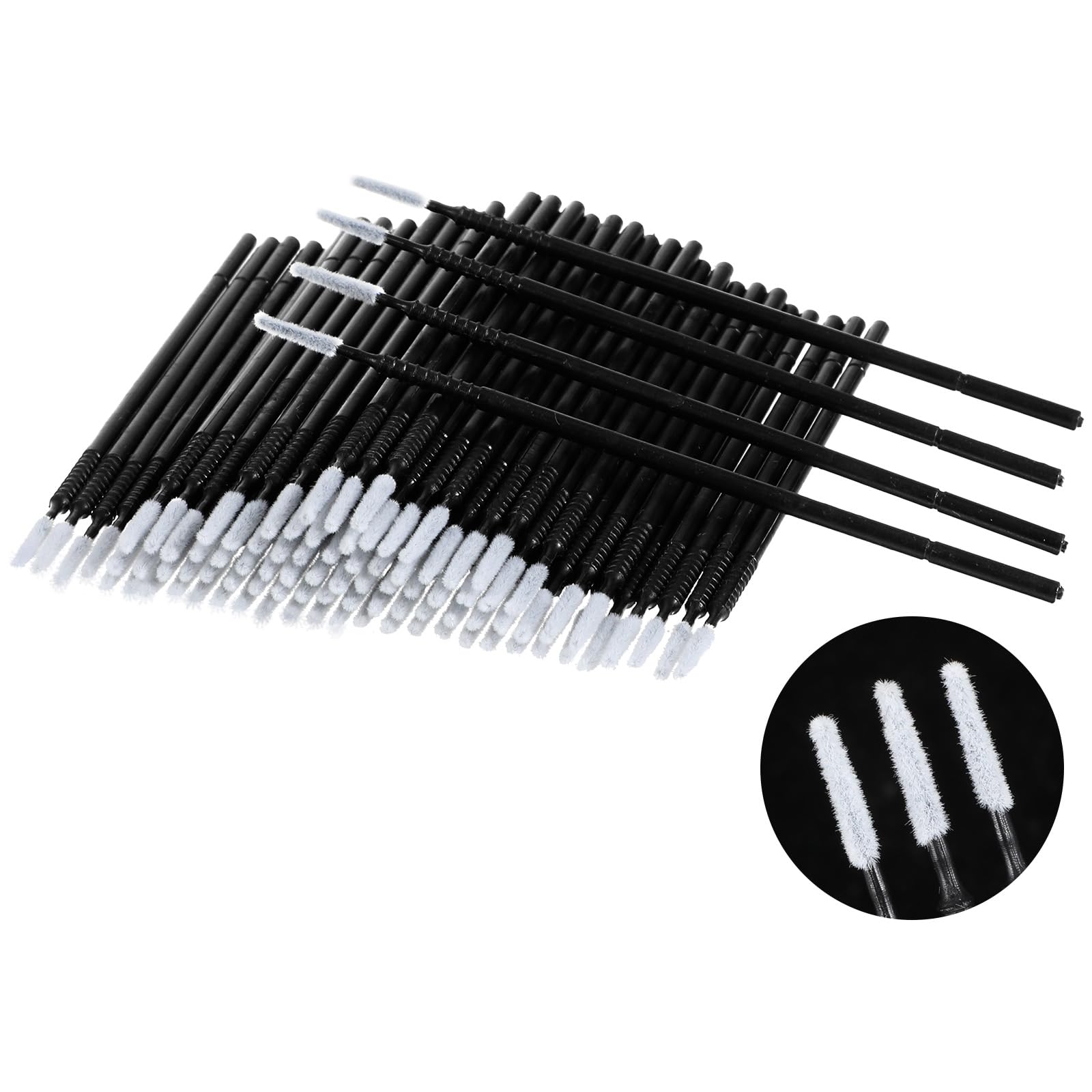 Dimeho 200pcs Micro Brushes, Micro Applicator Brush for Eyelash Extension Precision Microswabs Lash Mascara Applicators Microfiber Lips Mascara Wands Brush for Eye, Lashes, Brows