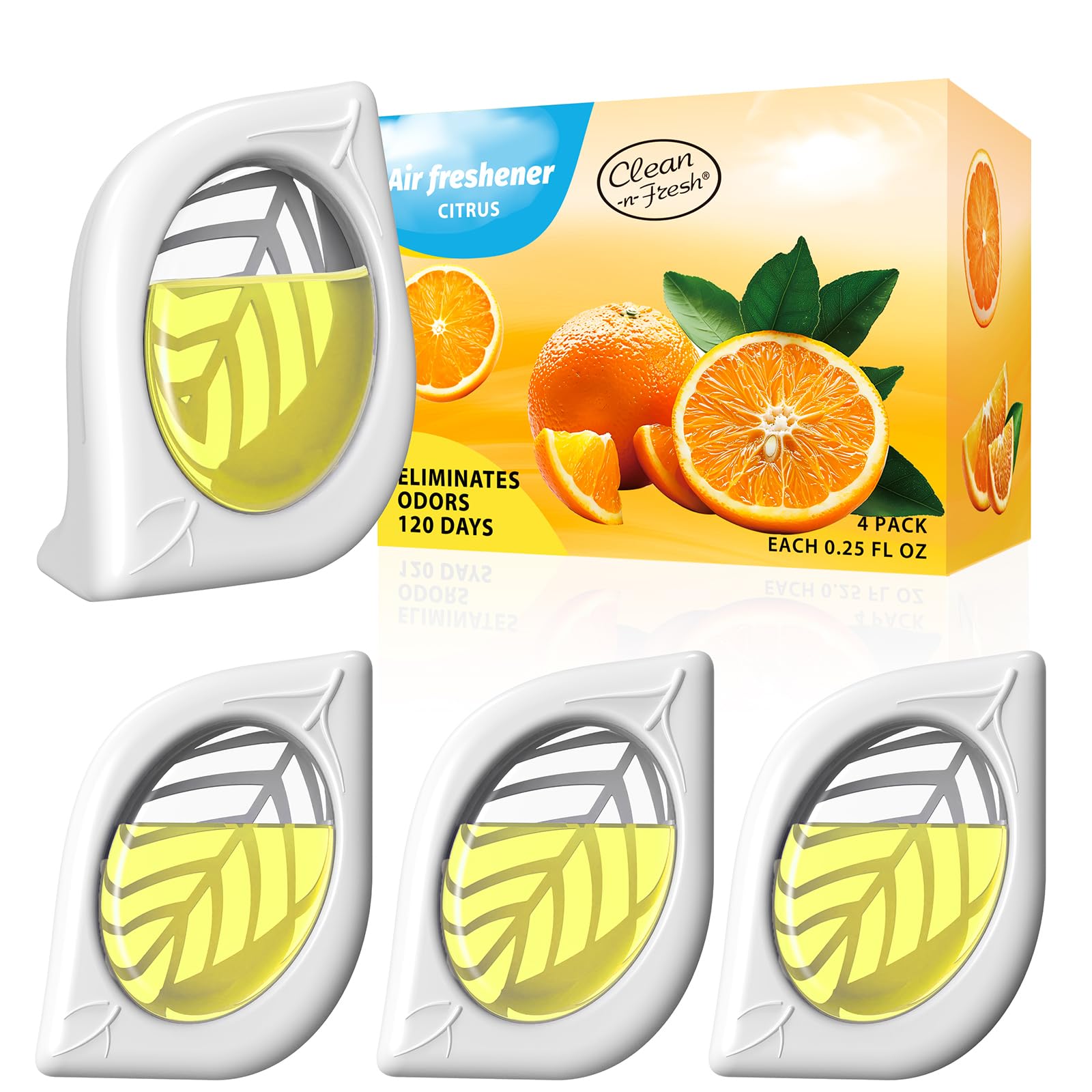 Photo 1 of Air Freshener for Home, 4 Pack, Citrus, Odor Eliminator for Small Area Closets Bathroom Pets Strong Odor, Up to 120 Days
