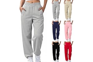 Sweatpants Women Baggy Stretchy Criss Cross High Waist Athletic Joggers Straight Legs Casual Fall Winter Pants