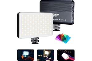 VIJIM VL120 LED Video Light on Camera, Mini Rechargeable 120 LED Photography Lighting Fill Lamp 3200K-6500K Bi-Color Dimmable, CRI95+, Built-in 3100mAh Battery for Nikon Sony DSLR Cameras