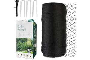 Bird Netting for Garden, Fetanten 13 x 40 FT Netting for Garden Protection Vegetables Fruit Trees Blueberry from Birds Deer Poultry, Heavy Duty Woven Mesh Net Animal Fencing with Ties and Staples