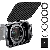 K&amp;F CONCEPT Matte Box with Carbon Fiber Top Flag, with 5pcs Adapter Rings | DSLR Camera Matte Box with Carbon Fiber Top Flag, with 67/72/77/82/95mm Adapter Rings-FM702