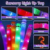 Joyreal Sensory Toys 10Pcs Light Up Autism Fidget Tubes Balls Maracas view 3