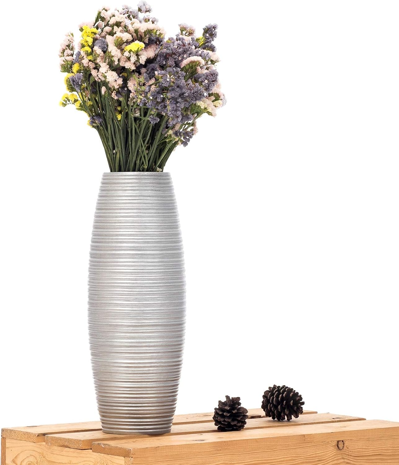 Leewadee Small Floor Standing Vase For Home Decor Centerpiece Table