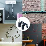Elezenioc Round Cable Clips 100Pcs 6mm Nail Clips Cable Management Black view 3