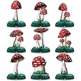 Hanaive 9 Pieces Mushroom Party Decorations Mushroom Honeycomb Centerpieces Table Topper Mushroom Party Supplies Wonderland Party Decor for Baby Shower Birthday Christmas Home Decor