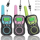 BUKEWIT Walkie Talkies for Kids 3 Pack,3 Miles