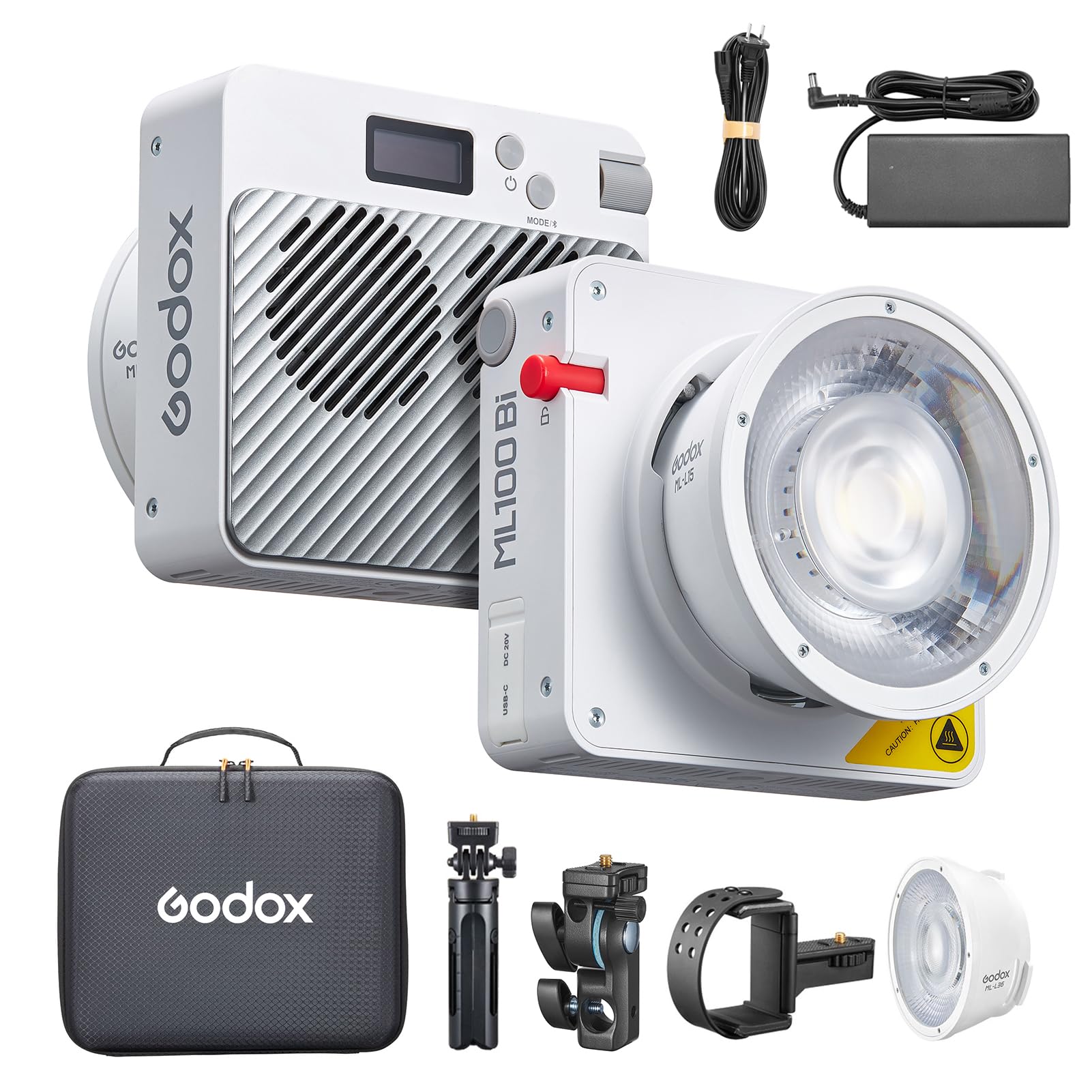 Photo 1 of Godox ML100Bi Kit1 Pocket LED Video Light 120W Bi-Color Photography Fill Light 2800K-6500K CRI97+ TLCI98+ APP Control 11 Lighting Effects Godox Mount for Vlog Live Streaming Photography