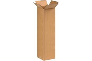 BOX USA 8x8x30 Tall Corrugated Boxes, Tall, 8L x 8W x 30H, Pack of 25 | Shipping, Packaging, Moving, Storage Box for Home or Business, Strong Wholesale Bulk Boxes