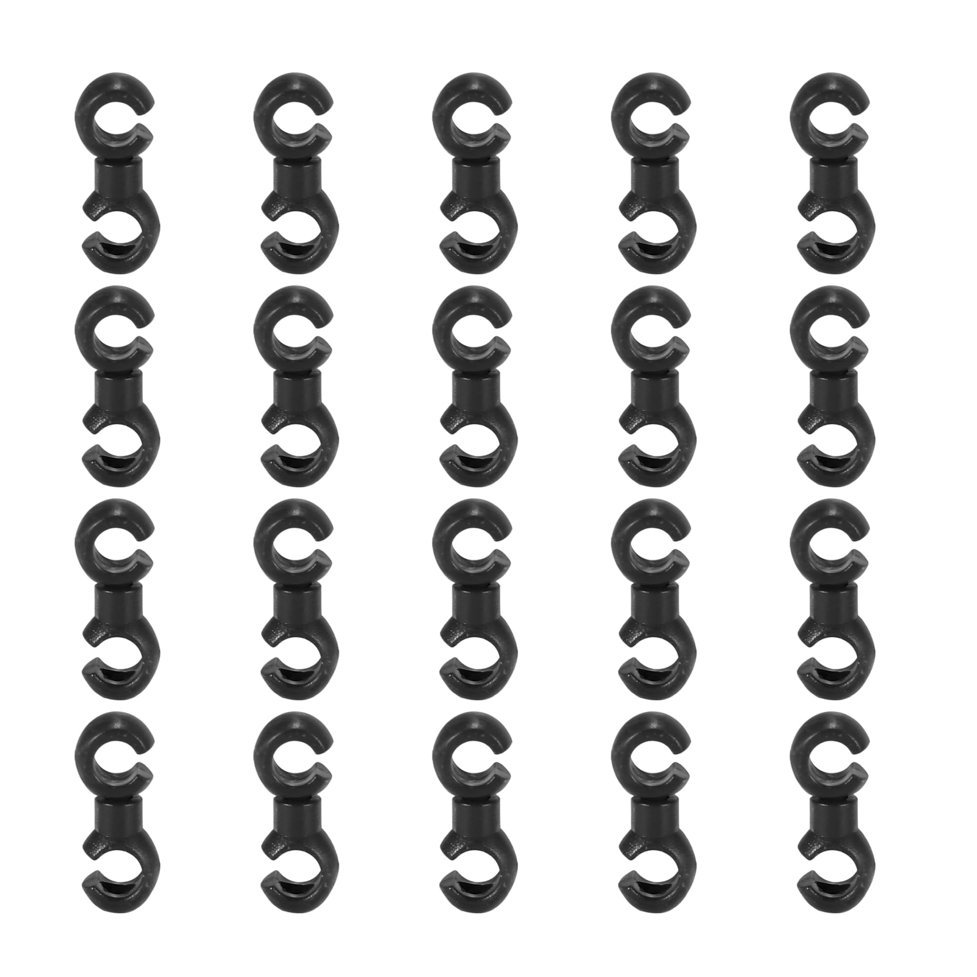 X AUTOHAUX 20pcs Mountain Bike Brake Cable Clip S Style Clamp Plastic Black