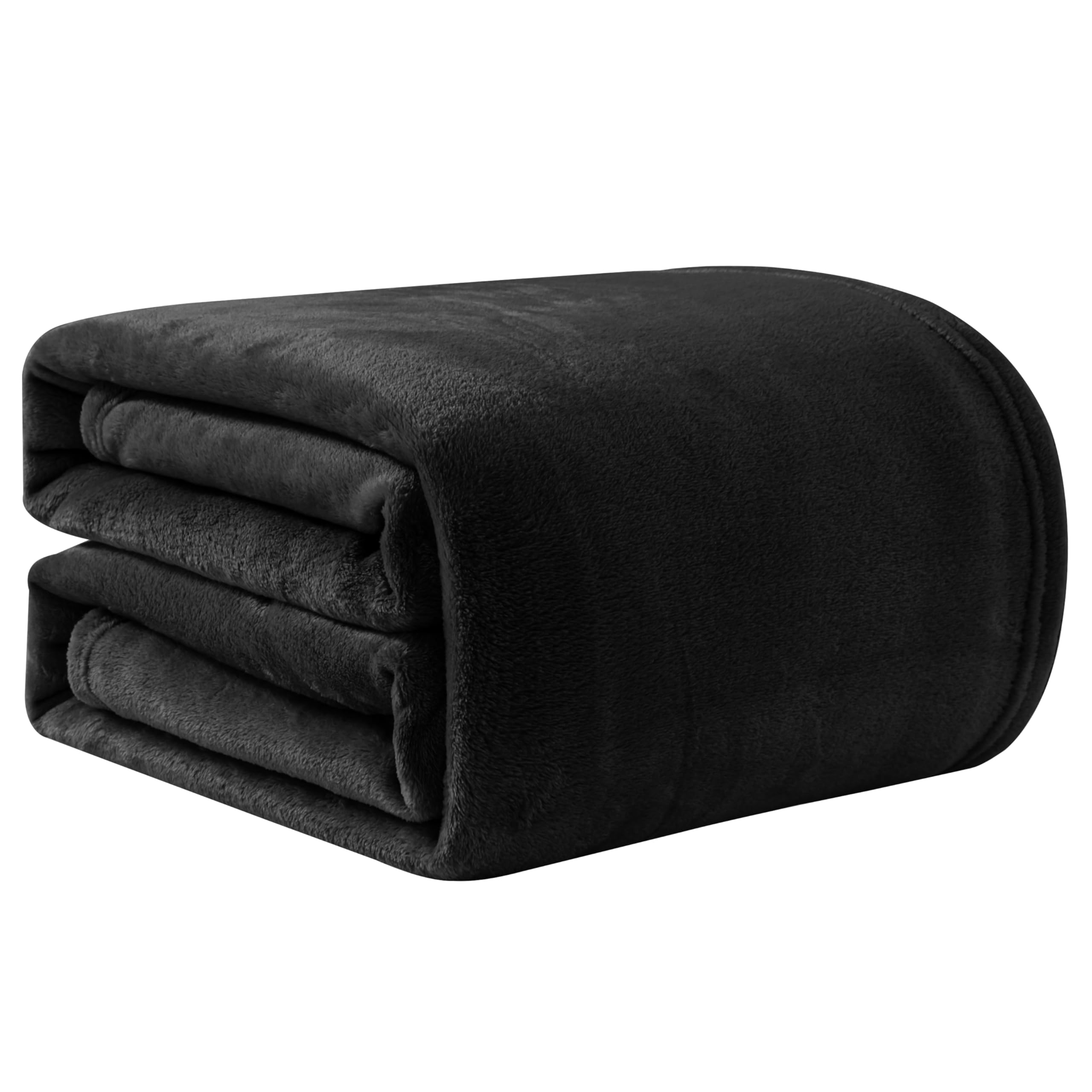 Good Nite Fleece Blanket Fluffy Throw Blankets Flannel Warm Soft Throw For Sofa Couch Bedspread Machine Washable (Black, King)