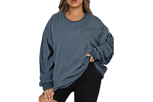 Eytino Women Plus Size Sweatshirts Long Sleeve Crew Neck Casual Oversized Soft Pullover Tops Shirts(1X-5X)